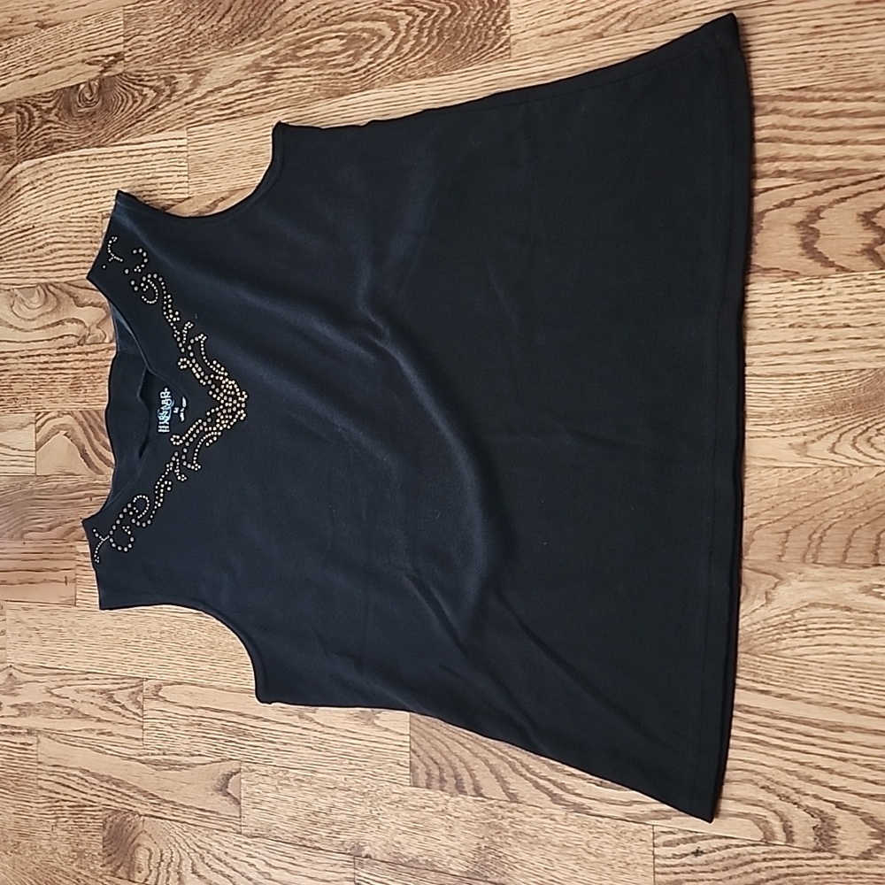 (M) Hillard & Hanson Embellished Classic Tank Top Casual Outfit Accents